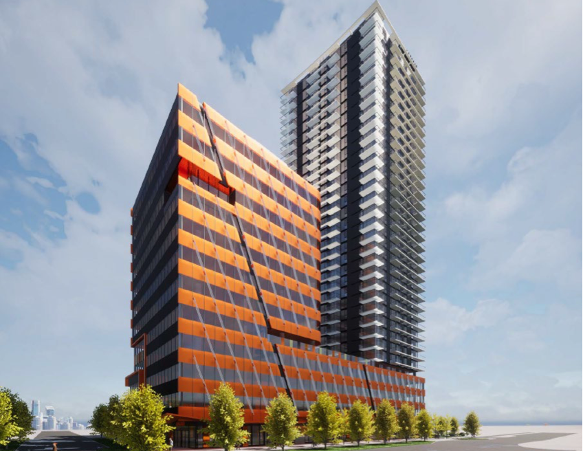 Rendering Image of the proposed building for the Oakridge project