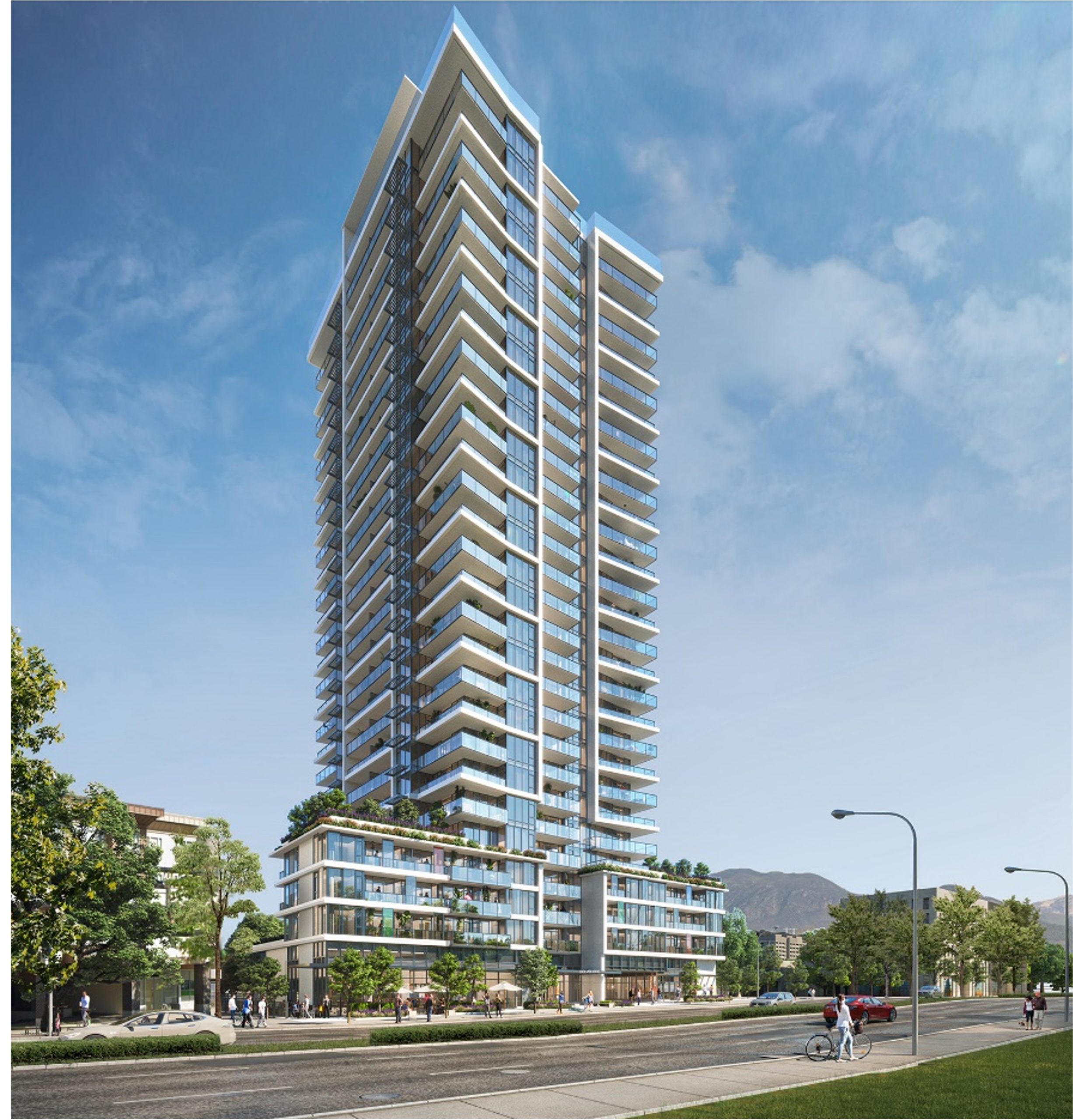 Rendering of Mixed Use High Rise in Surrey